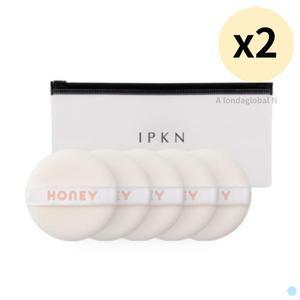 입큰 파우더 팩트 퍼프 소형 5매 + 파우치 x 2세트