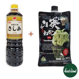 니비시 사시미 간장 소유 1L+삼광 999 생와사비 750g