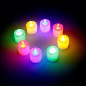 LED 케익촛불 칼라 무지개 24개입