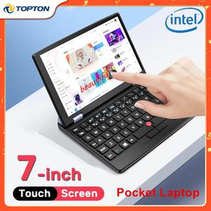 Topton 미니 포켓 노트 북 7 인치 터치 스크린 J4105 J4125 12GB DDR4 컴퓨터 사무실 2.0MP 넷북 윈도우 11