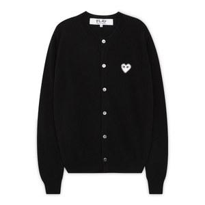꼼데가르송 공용 하트 와펜 블랙 가디건 AX N061 051 1