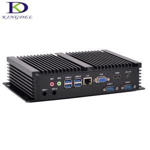 팬리스 미니 산업용 PC 2 COM RS232 HDMI 인텔 듀얼 코어 i7 4500U 4650U 4 x USB3.0 4MB 캐시 HTPC 컴퓨터