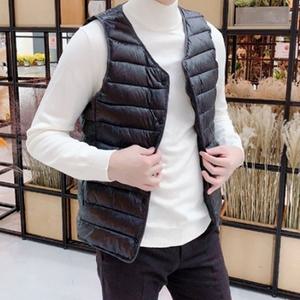 베스트조끼 V넥 패딩 조끼 여성 남성 얇은 겨울 경량