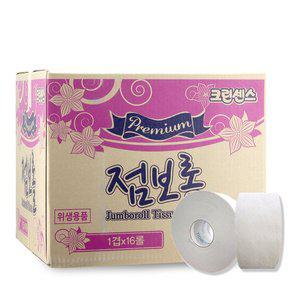 [기타]크린센스 프리미엄 엠보싱 점보롤 (1겹)x16롤