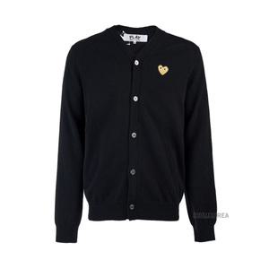 [롯데백화점]꼼데가르송 FW24 공용 하트 와펜 가디건 AX N050 051 1 BLACK