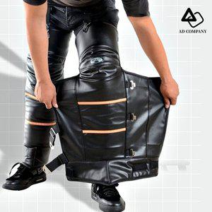 [기타]바이크 무릎 보호대 양털 달린 방한 오토바이 안전 장비 가죽 발목
