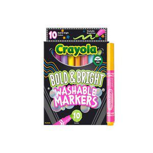 크레욜라 볼드앤브라이트 워셔블 굵은선 마커 10색