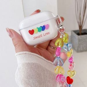 이어폰케이스 에어팟프로 스윗 하트 스트랩 에어팟 케이스 아이팟케이스