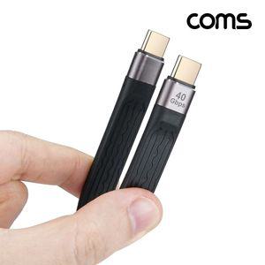 Coms USB 4.0 to C타입 케이블 MM 10cm TB678 HDMI 컨버터