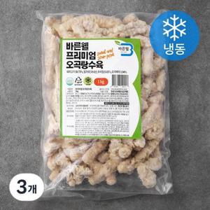 바른웰 프리미엄 오곡 탕수육 (냉동) 1kg, 3개 one option