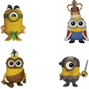 미니언즈 FUNKO POP 장난감 AU NATUREL #167 KING BOB #168 CRO-MINION #169 Eye, MATIE #170 액션 캐릭터 모델 피규어, 어린이 선물