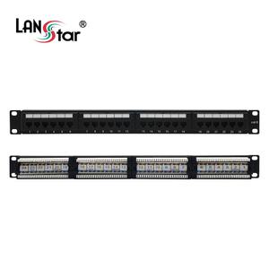 LANstar 24포트 Cat.6 UTP 패치판넬 1U LS-6PLB-24P19N