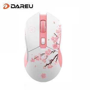 DAREU 듀얼 모드 게이머 마우스, RGB 2.4G 무선 유선 게이밍 내장 930mAh 충전 배터리, 매크로 세트, PC 노