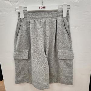 소이 HC22 6부 카고 버뮤다 셋업 바지 여자 여름용 6부 그레이 카고 허리끈 셋업 바지