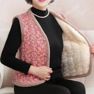 꽃무늬 누빔 김장 촌캉스룩 촌캉스김장조끼 엄마 (3l0bk)