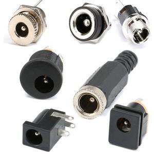 커넥터 DC 21 25 55x21mm 35x13mm 커넥터 DC 전원 플러그 수 암 잭 소켓 너트 패널 마운트 DC 전원 어댑터