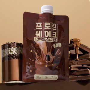 [로우슈가랩] 프로틴 단백질 쉐이크 7개입 2종(초코/미숫가루)(+손잡이포장)