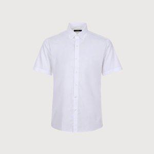 [트레몰로] 화이트 슬림 솔리드 반팔 드레스 셔츠 TS4Y315101