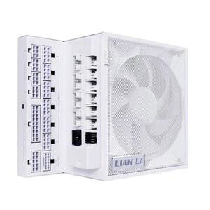 리안 리 엣지 시리즈 - 3.1 허브 전원 풀 커넥터 1200W 12V-2X6 L자형 챔버 디자인 듀얼 USB 포함) 공급 장치(팬 모듈러 화이트(EG1200G.WH) 지원 5.1 ATX PCIE 골드 케이스용