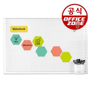 마그피아 MRMHB-001 고무자석 육각 헥사 메모보드 (7장 1세트)조각 화이트보드