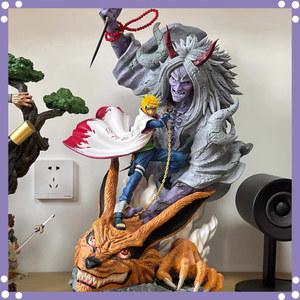 나루토 나미카제 미나토 애니메이션 액션 피규어 동상 Yondaime Hokage Pvc Collectible Model Doll Toys Gift 28cm