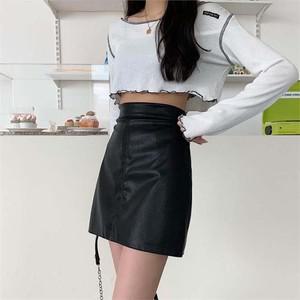 [오노마] ONM A라인 가죽 스커트 치마바지 날씬 롱다리 데이트룩  9015058)