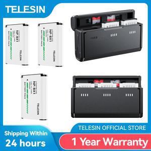 호환 소니 NP-BX1 배터리 용 TELESIN FDR-X3000R ZV-1 M7 AS300 WX350 및 기타 3 웨이 고속 충전기 박스