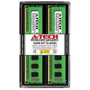 A Tech 16GB M 메모리 TC DS 데스크탑 RAM 2x8GB 240핀 1600MHz 모듈 12800 ZR 비ECC DDR3/DDR3L 35V 2Rx8 1 PC3L CL11 U PC3