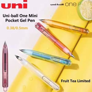 일본 Uni Uniball One P UMN-SP 과일 차 시리즈 제한 투명 홀더 펜 미니 휴대용 포켓 젤 펜 0.5mm 쓰기