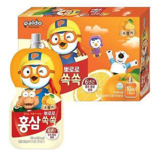 뽀로로홍삼쏙쏙 오렌지 파우치100ml 40개간편음료 과일 달달한주스 맛음료 대용량