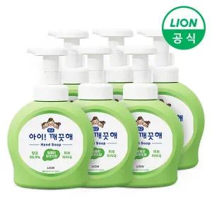 [라이온코리아]아이깨끗해 손세정제 달콤한 청포도향 핸드워시 490ml 용기형 6개