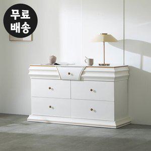 뮤에 원목 엔틱 와이드 체스트 서랍장 수납 속깊은