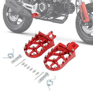 IUVWISN 모터사이클 풋페그 받침대 페달 MX 스타일 CNC for GROM MSX 125 2013-2023 몽키 2020-2023 그롬 클론 레드