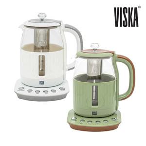 리퍼상품 비스카 1.5L 마이키친 유리 티포트 VK-T207GK (색상랜덤)