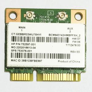 BCM943142HM 802.11bgn 1x1 Wi-Fi 블루투스 4.0 WLAN 어댑터 753076-001 호환 hp 430 440 445 450 G2 M6 Br