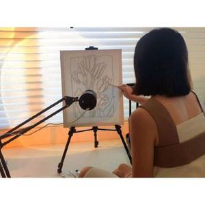 케익 빔 레터링 그림 스탠드 램프 케익빔 Pro 세대 칠판 클램프 성공