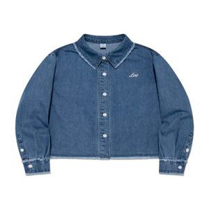 키즈 데님 크롭 셔츠 인디고라이트 LK2501SH70IL