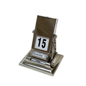 실버 스텐 빈티지 만년달력 calendar Vintage 탁상 데스크탑 금속 소품