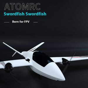 취미 RC Atomrc 황새치 키트/Pnp 1200mm 트윈 엔진 V-테일 고정 날개 글라이더 항공기 모델 선물