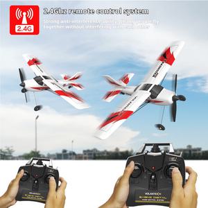 취미 RC Volantex 761-1 비행기 2.4GHz 4 채널 자이로 Trainstar 글라이더 EPP 폼 트레이너 Warbird 고정