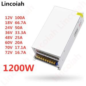 1200W 스위칭 전원 공급 장치, DC 12V 18V 24V 36V 48V 60V 70V 72V AC 100-240V SMPS CNC 가변 전압 LED S