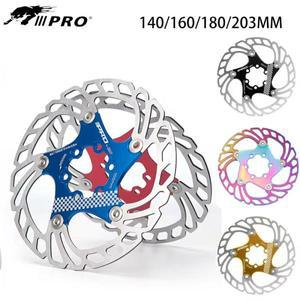 IIIPRO 자전거 디스코 203 140 160 180 mm 6 홀 디스크 브레이크 로터 (로터 나사 포함) Shimano 유압 디스