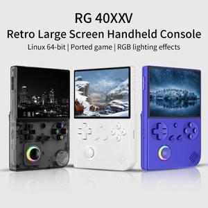 Rg40xxv 휴대용 게임 콘솔, 4 인치 IPS 화면 비디오 출력 조이스틱, RGB 조명 효과 스트리밍 Rg 40xxv Ebook Mp4 선물,