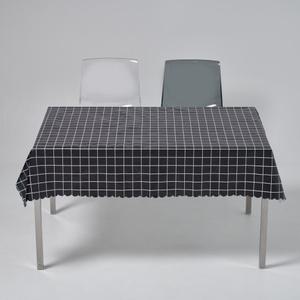룰루홈 PVC 방수 식탁보 격자블랙, 90-150, 1개
