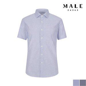 [MALE24365] 스트라이프변형 슬림핏 반팔 드레스셔츠  (VSZ2WD1333)