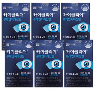 종근당건강 아이클리어 루테인 지아잔틴 500mg x 30캡슐 6박스 6개월분