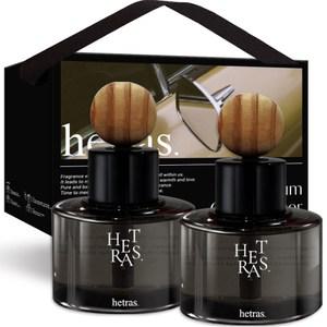 헤트라스 차량용 디퓨저 60ml x 2p 리본끈 선물세트 2개 호텔우드향