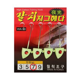월척 내만 풀치 갈치 칼치 역지그 지그 헤드 루어 낚시 바늘 채비 풀치웜