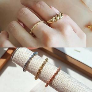 여자 실버 골드 핑크 가성비 레이어드 실 반지