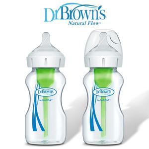 닥터브라운 옵션스플러스 와이드넥 베이직 유리 젖병 270ml 2P